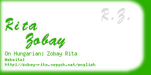 rita zobay business card